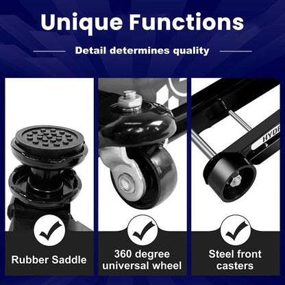 2Ton/4400lbs Low Profile Hydraulic Floor Jack, Lifting range 85mm/3.35" - 360mm/14.17"