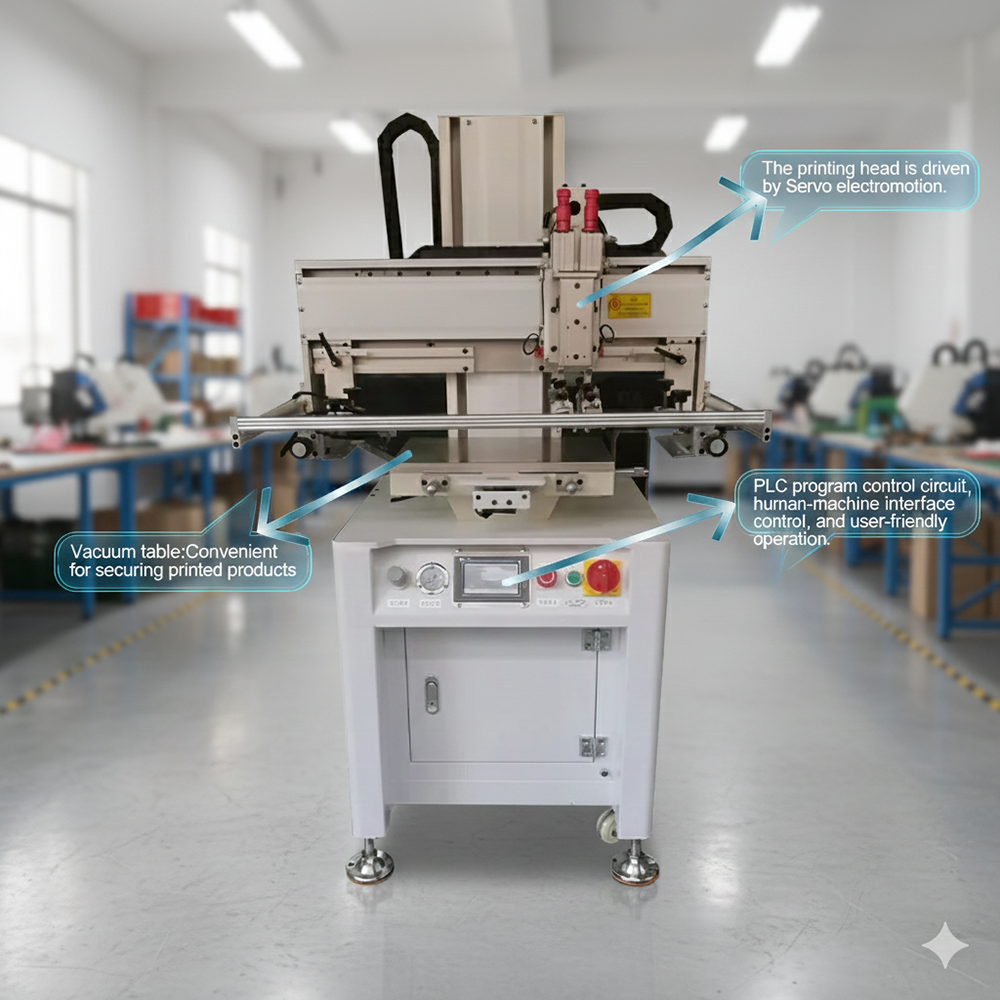 High Precision Dual Servo Flat Screen Printing Machine,Used For Screen Printing On PCB Boards