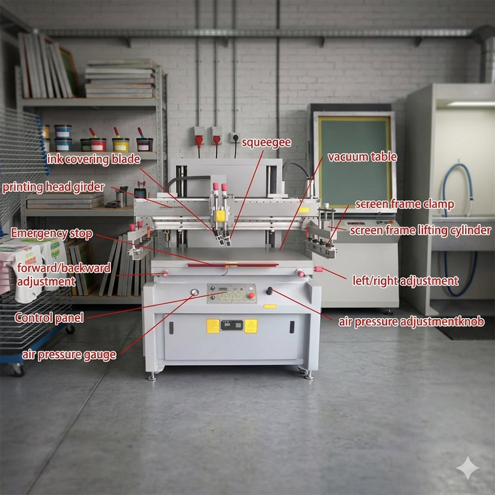 Flat Screen Printing Machine Electric Flatbed Screen Printing Machine,Silk Screen Machine For Fabric,Clothing Printing Machine