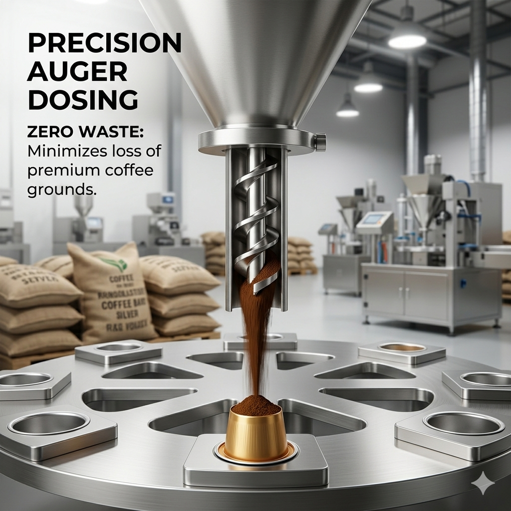 K cup filling machine, Automatic Nespresso/Keurig coffee filling sealing machine, yogurt cup packing machine, hummus filling and sealing machine