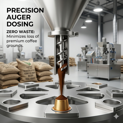 K cup filling machine, Automatic Nespresso/Keurig coffee filling sealing machine, yogurt cup packing machine, hummus filling and sealing machine