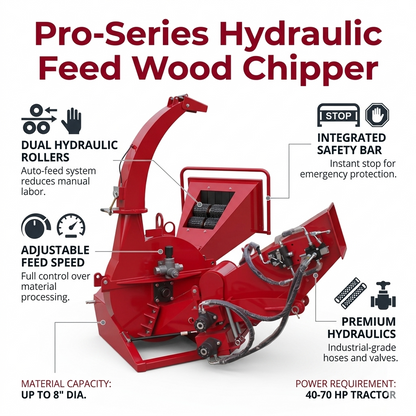 3-Point PTO Wood Chipper Shredder Mulcher for Tractor