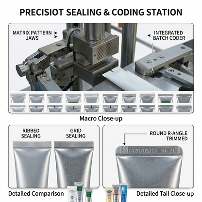HZNF-60B automatic tube filling and sealing machine for toothpaste, facial cleanser, condensed milk, cosmetics