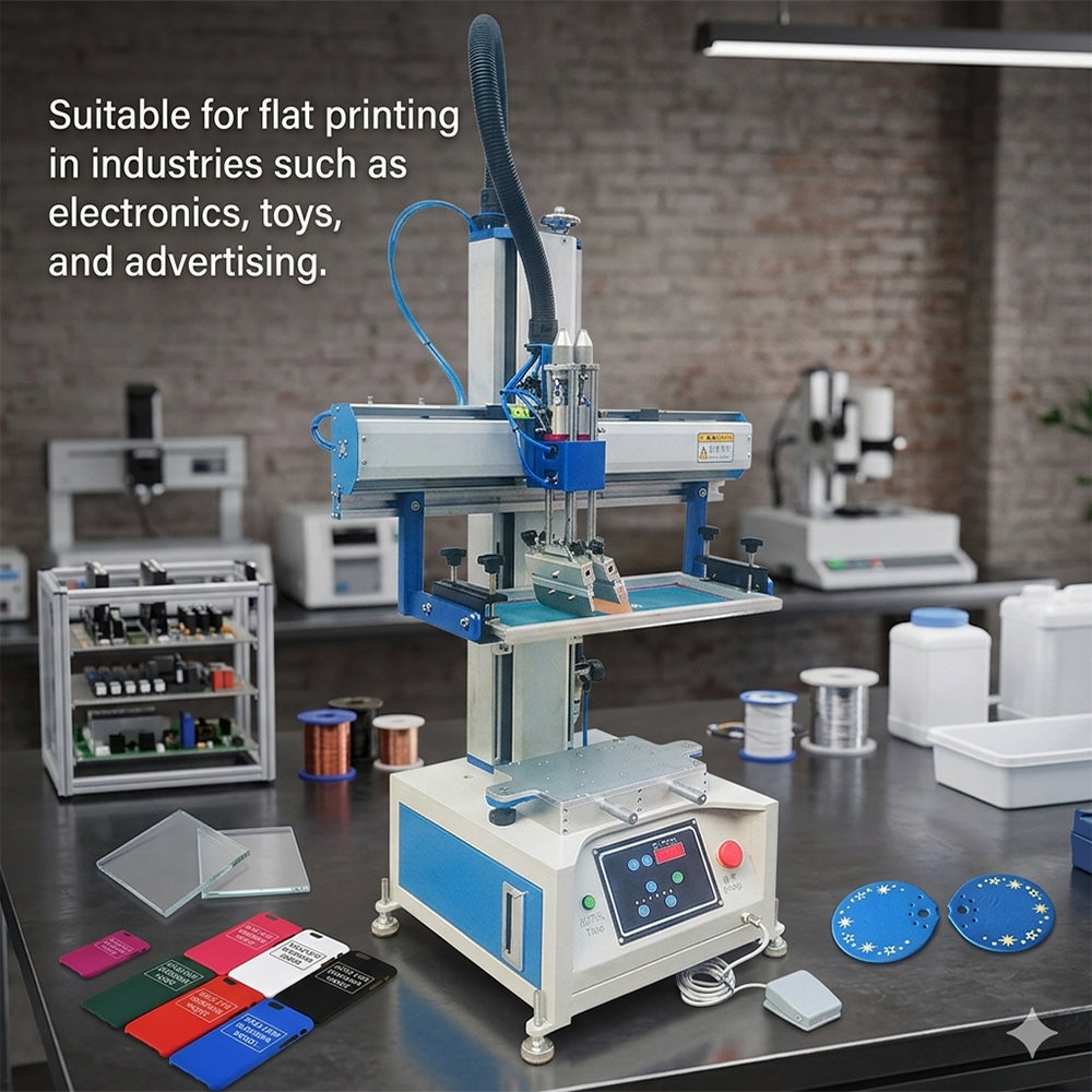 Pneumatic Flat Screen Printing Machine, Screen Printing Equipment For Stationery Products