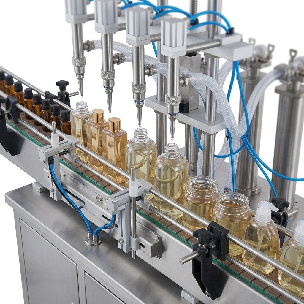 4 Head Automatic Piston Liquid Filler Machine Shampoo Lotion Liquid Soap Detergent Bottle Filling Machine