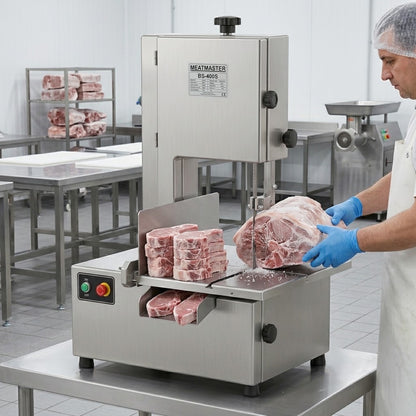Máquina sierra de huesos de alta velocidad BSM-1400 para carne de res, cordero y cerdo, para procesamiento de alimentos (accionamiento eléctrico)