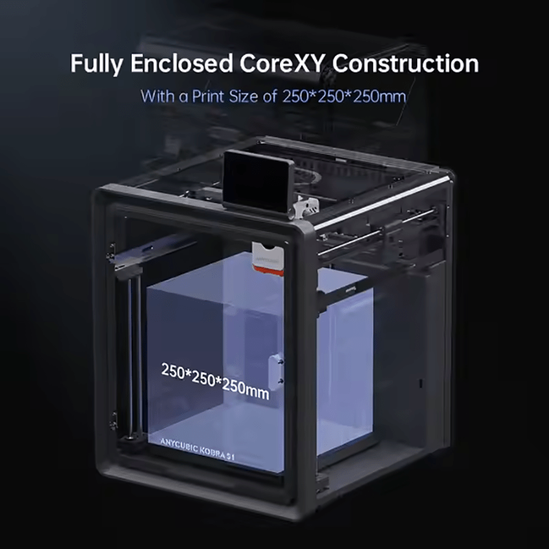 3D Printer Multi - Color Printer High Speed Max 600mm/s High Precision Rapid Printing 250x250x250mm