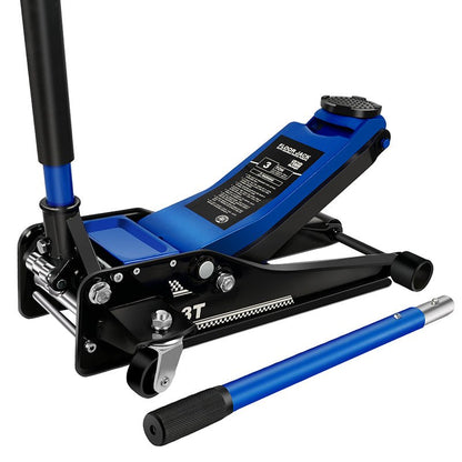 3Ton/6600lbs Low Profile Floor Jack, Lifting Range 75mm/2.95" - 460mm/18.11"