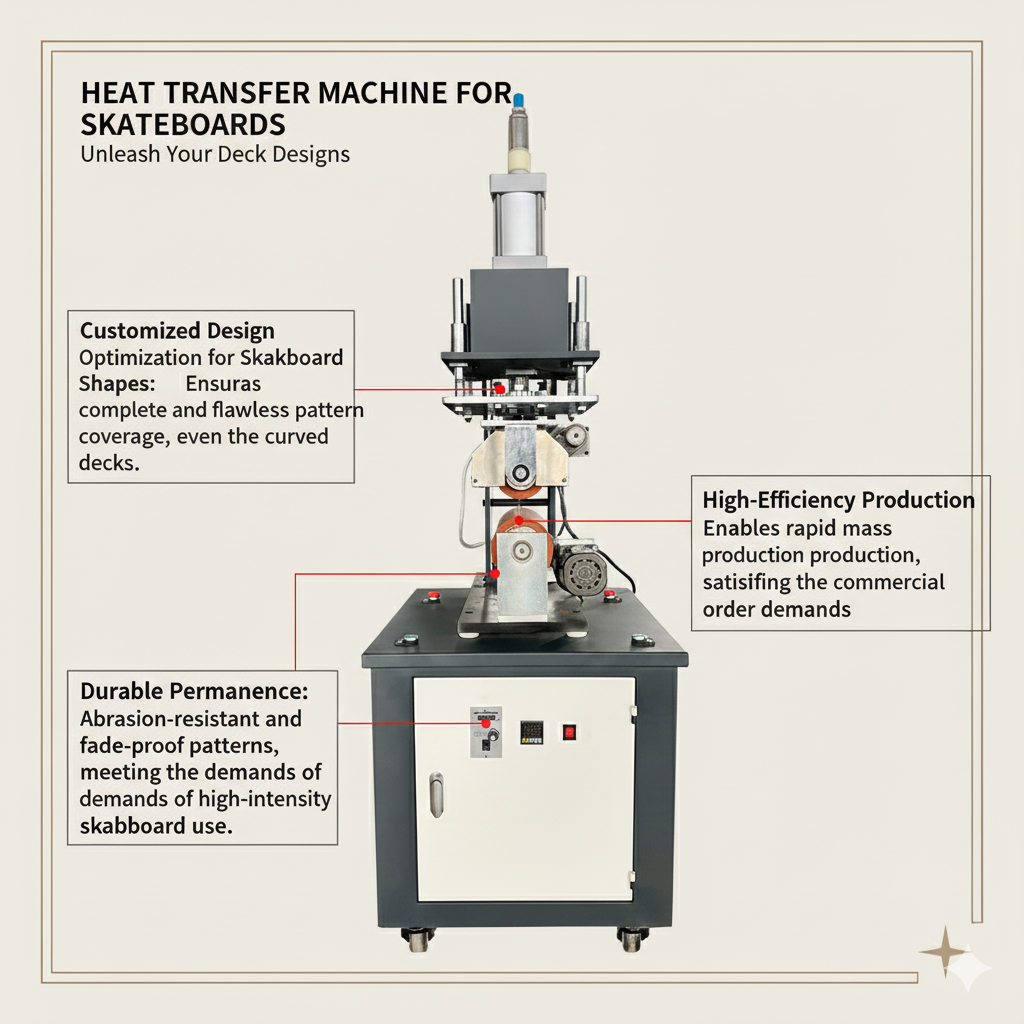 HT-RB-300 Semi-automatic roller heat transfer printing machine for skateboards, skateboard heat transfer machine