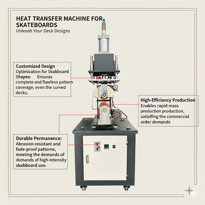 HT-RB-300 Semi-automatic roller heat transfer printing machine for skateboards, skateboard heat transfer machine
