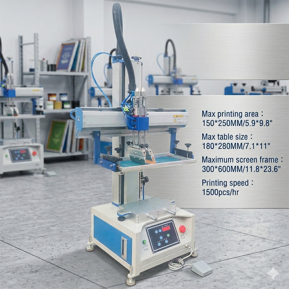 Pneumatic Flat Screen Printing Machine, Screen Printing Equipment For Stationery Products