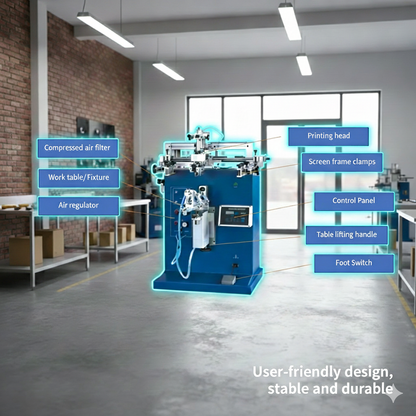 Cylinder Screen Printing Machine ,Perfume Bottle Screen Printer,Screen Printing Equipment For Plastic Cups