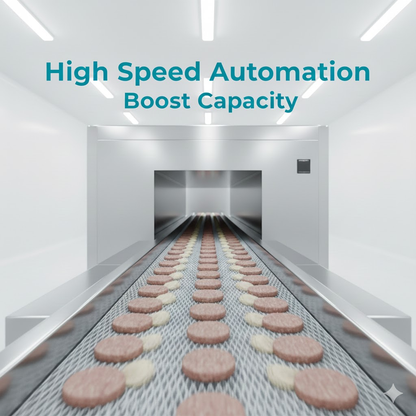 High-Capacity Automatic Tunnel Freezer for Continuous Food Processing