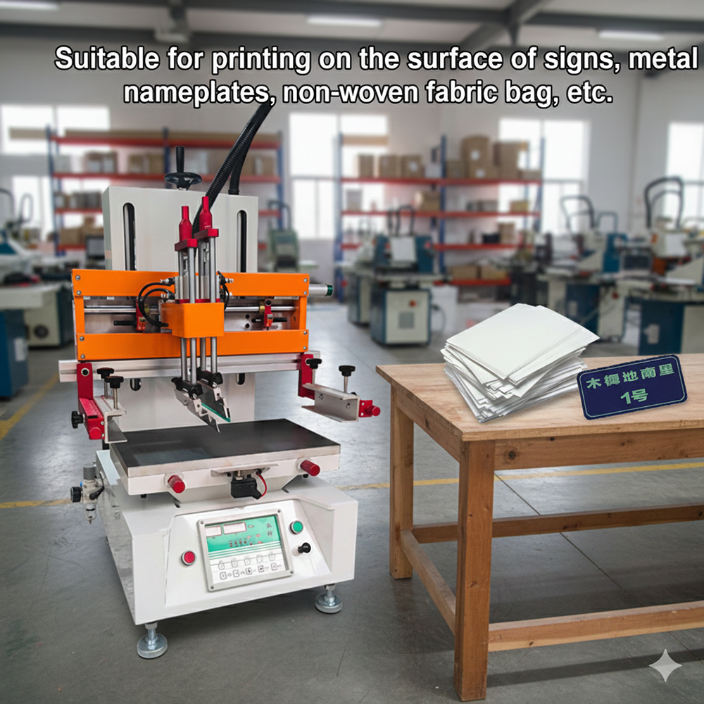 Semi-automatic Desktop Flat Screen Printing Machine, Vacuum Table Screen Printer Equipment