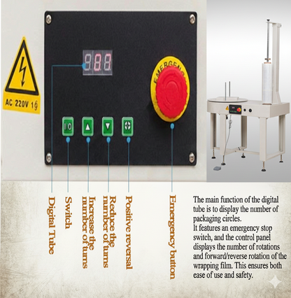 Semi-Automatic Stretch Film Wrapping Machine Carton Box Wrapping Table