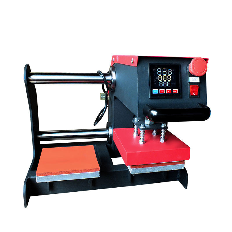15*15cm Small Size Pneumatic Double Stations Heat Press Machine for Sublimation Logo