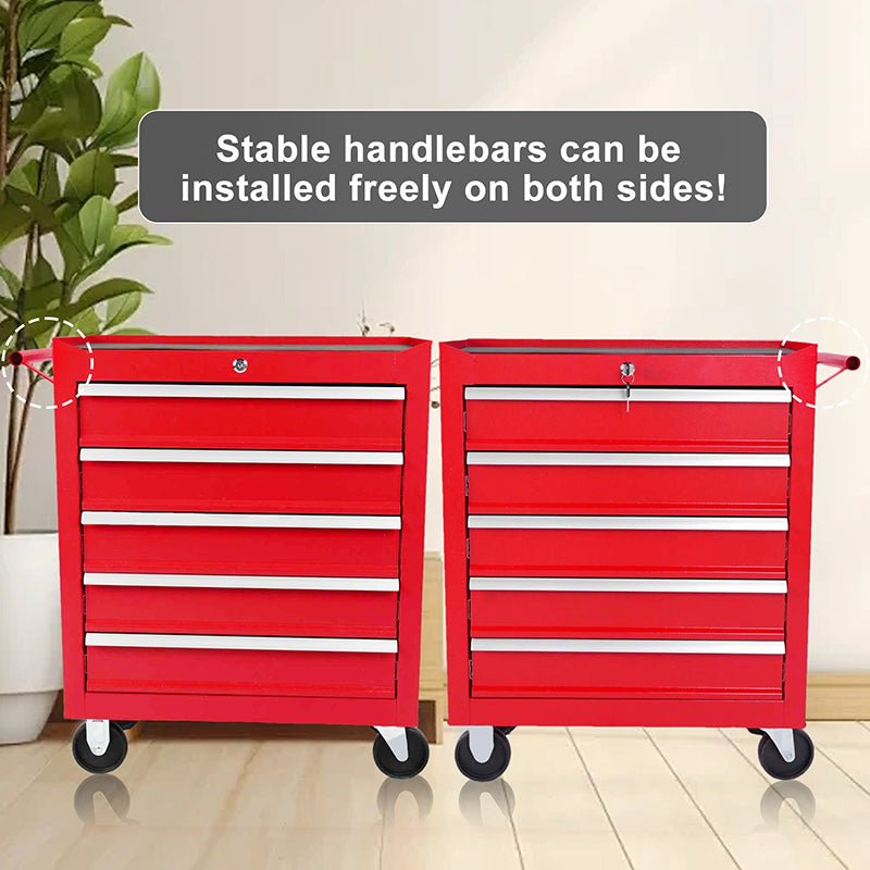 5 - Drawer Metal Rolling Tool Chest with Wheels,With Locking System