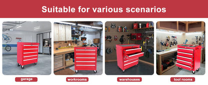 5 - Drawer Metal Rolling Tool Chest with Wheels,With Locking System