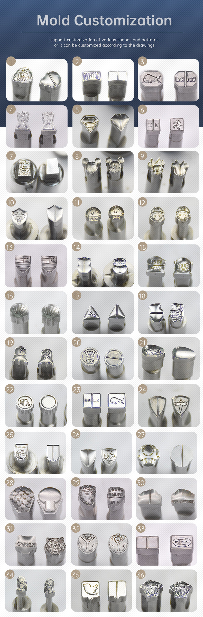 50KN Tablet machine customization mold(TDP-5 & TDP-6) /logo customization/shape customization