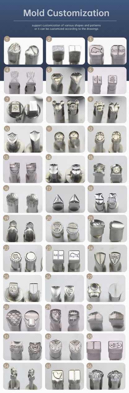 Personnalisation de moule pour machine à comprimés 50KN (TDP-5 & TDP-6) / personnalisation de logo / personnalisation de forme