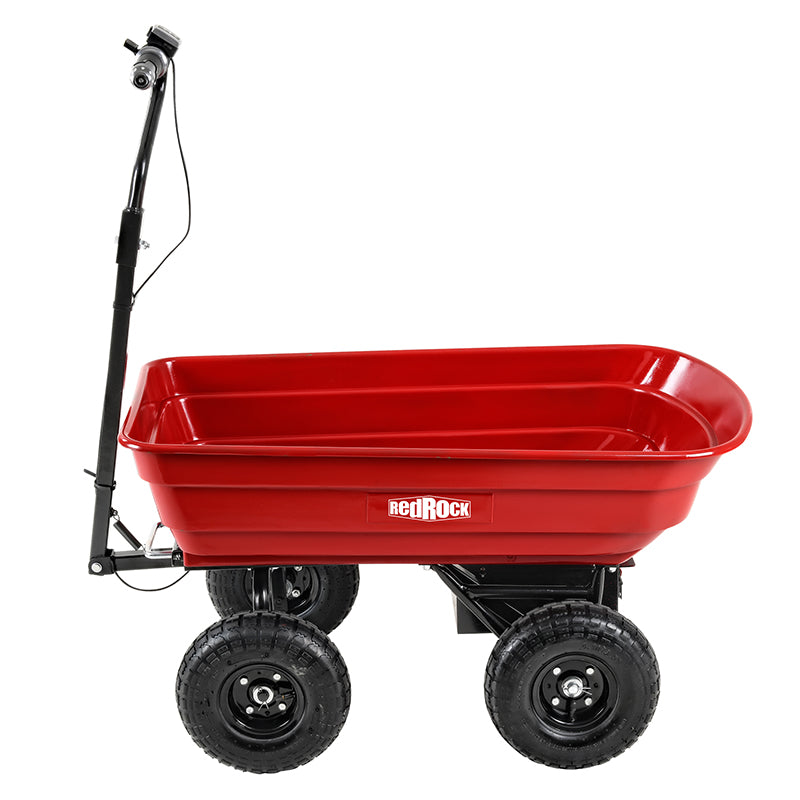 Four-wheeled electric cart 24V 180W lead-acid battery 264 lbs Electric wheelbarrow  75L electric garden cart