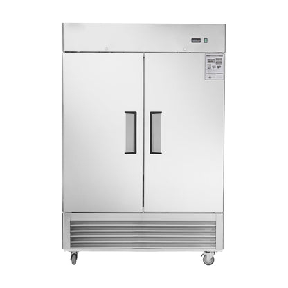 54"W Freezer 2 Section 2 Door Stainless Steel Reach - in 42.2 Cu.ft.