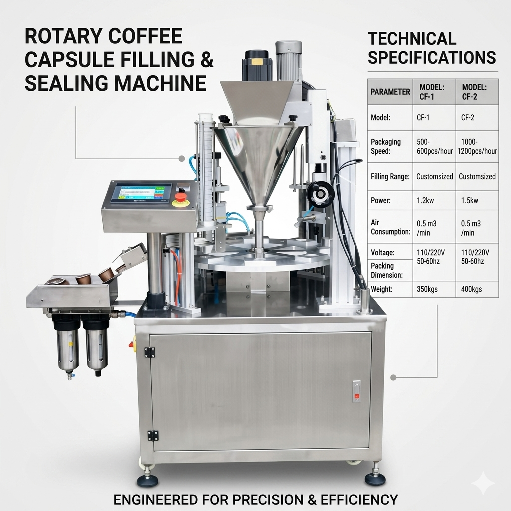 K cup filling machine, Automatic Nespresso/Keurig coffee filling sealing machine, yogurt cup packing machine, hummus filling and sealing machine