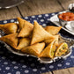 Commercial samosa paste sheets and folding into samosa pasta products