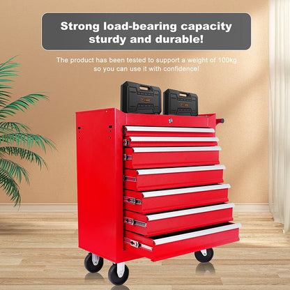 7 - Drawer Metal Rolling Tool Chest with Wheels,With Locking System