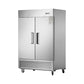 Commercial 54"W Commercial Refrigerator 2 Section 2 Solid Door Stainless Steel Reach-in Refrigerator 42.2 Cu.ft.