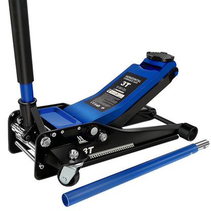 3Ton/6600lbs Low Profile Floor Jack,Lifting Range 75mm/2.95"-500mm/19.69"