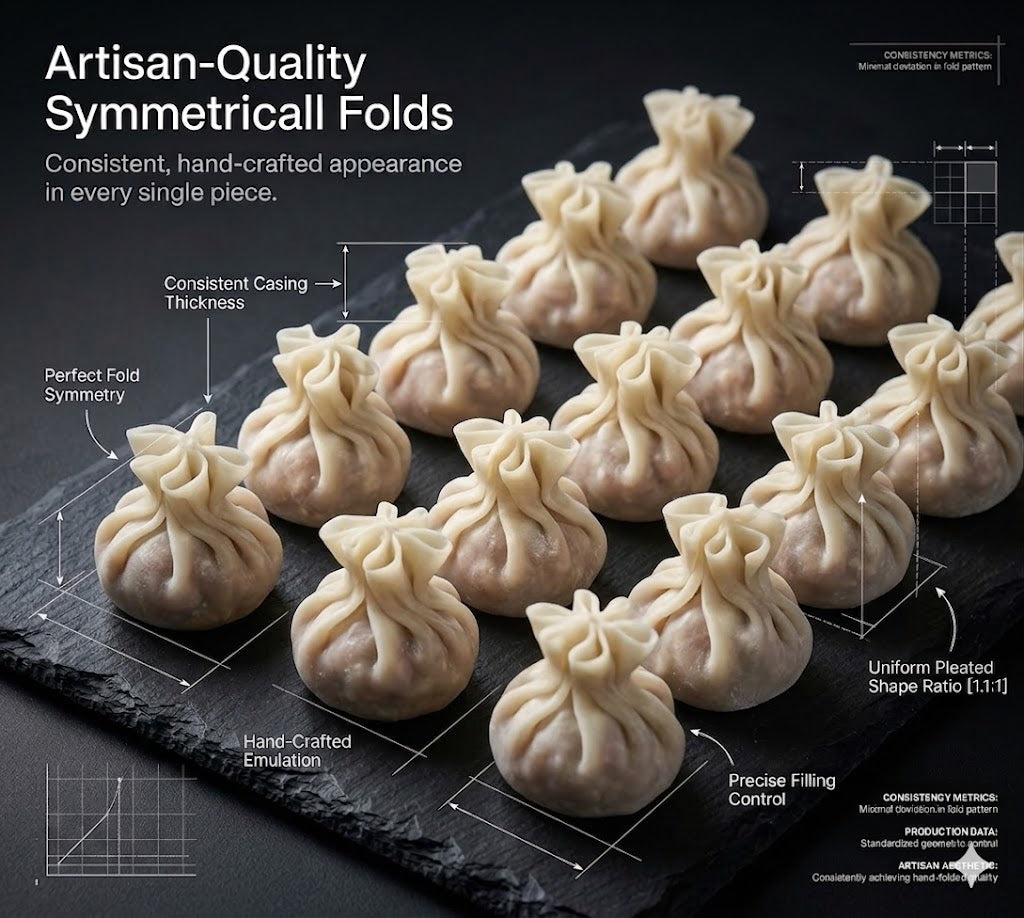 Machines commerciales semi-automatiques à wontons et à raviolis imitant la main pour les restaurants