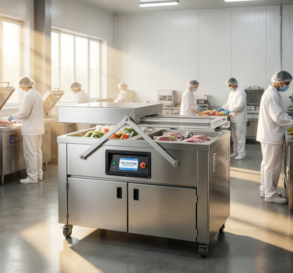 Stainless Steel Double Chamber Vacuum Sealer for Meat & Commercial Kitchen
