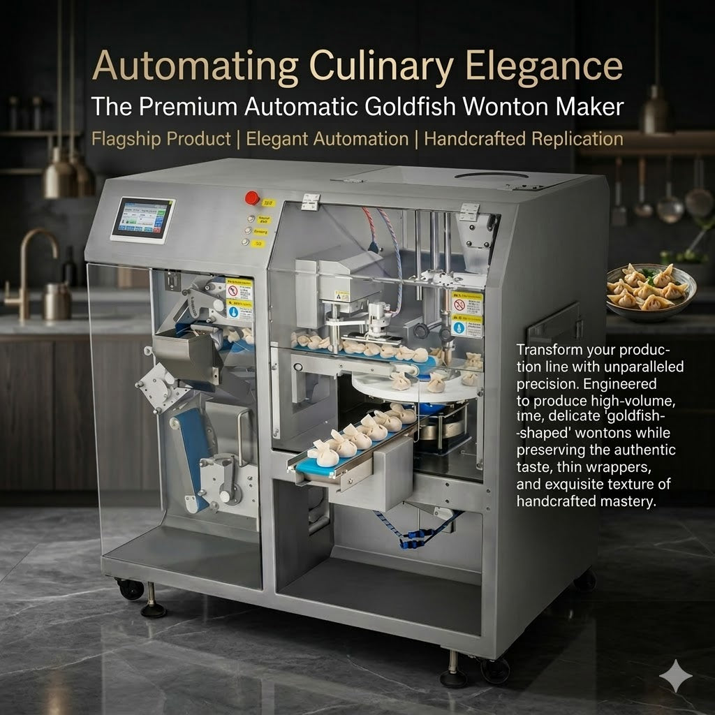 Automatic Goldfish Wonton Machine | Industrial Swallowtail Dumpling Maker