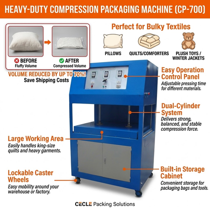 CP-700 Cloth Pillow Quilt Vacuum Compress Packaging Machine