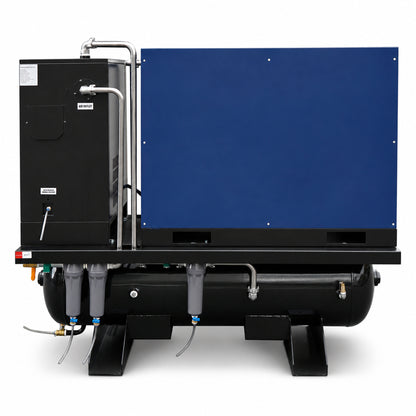 20HP Combined Rotary Screw Air Compressor with Dryer & 68.7-Gal ASME Tank – 74CFM, 125PSI, 230V 3PHASE 60HZ Heavy Duty Air Compressed System – Industrial Grade, 4-in-1