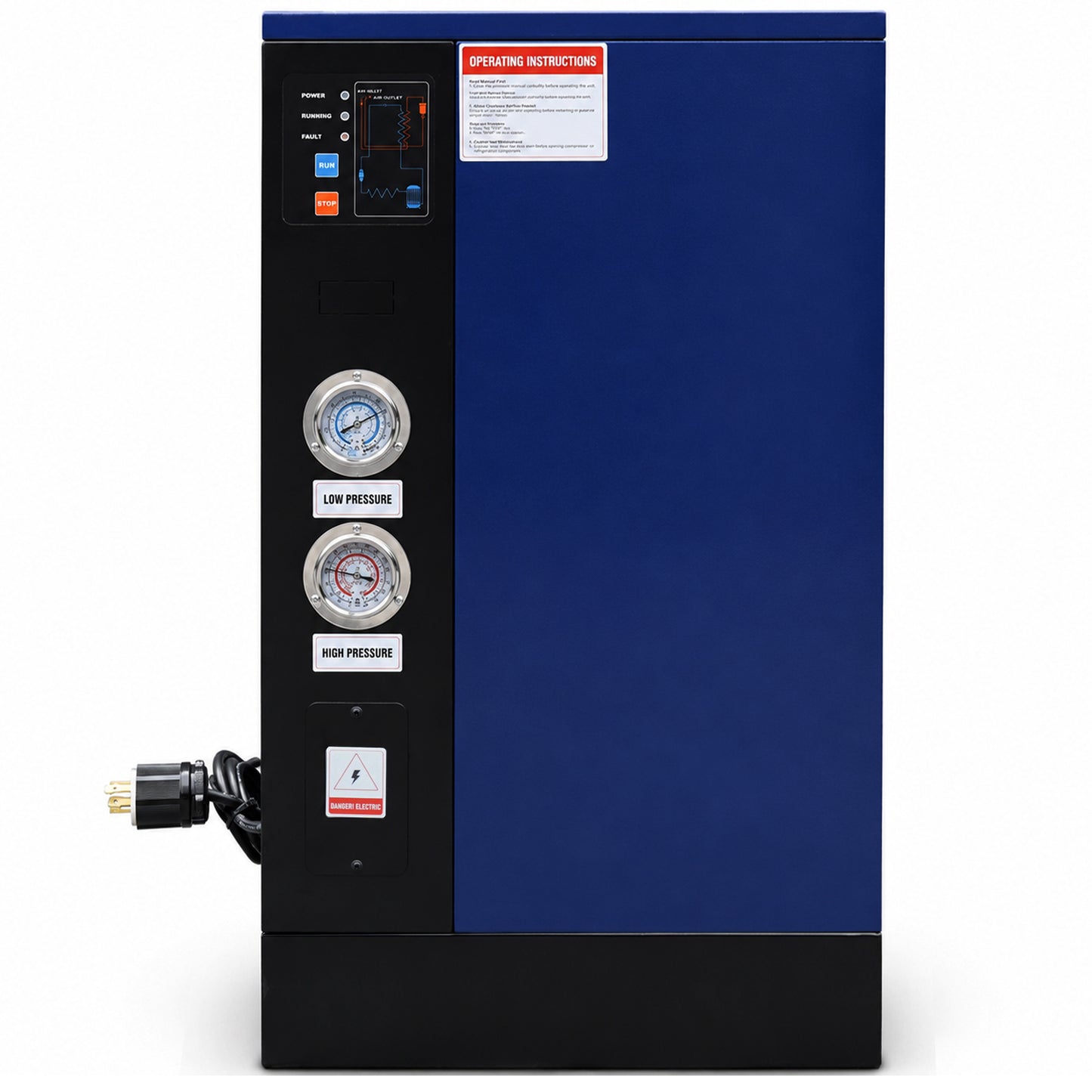240CFM Refrigerated Air Dryer for 50HP-460V Rotary Air Compressors, 3PHASE 460V Refrigerated Air Dryer, Compressed Air Systems, Industrial Refrigerated Compressed Air Dryer