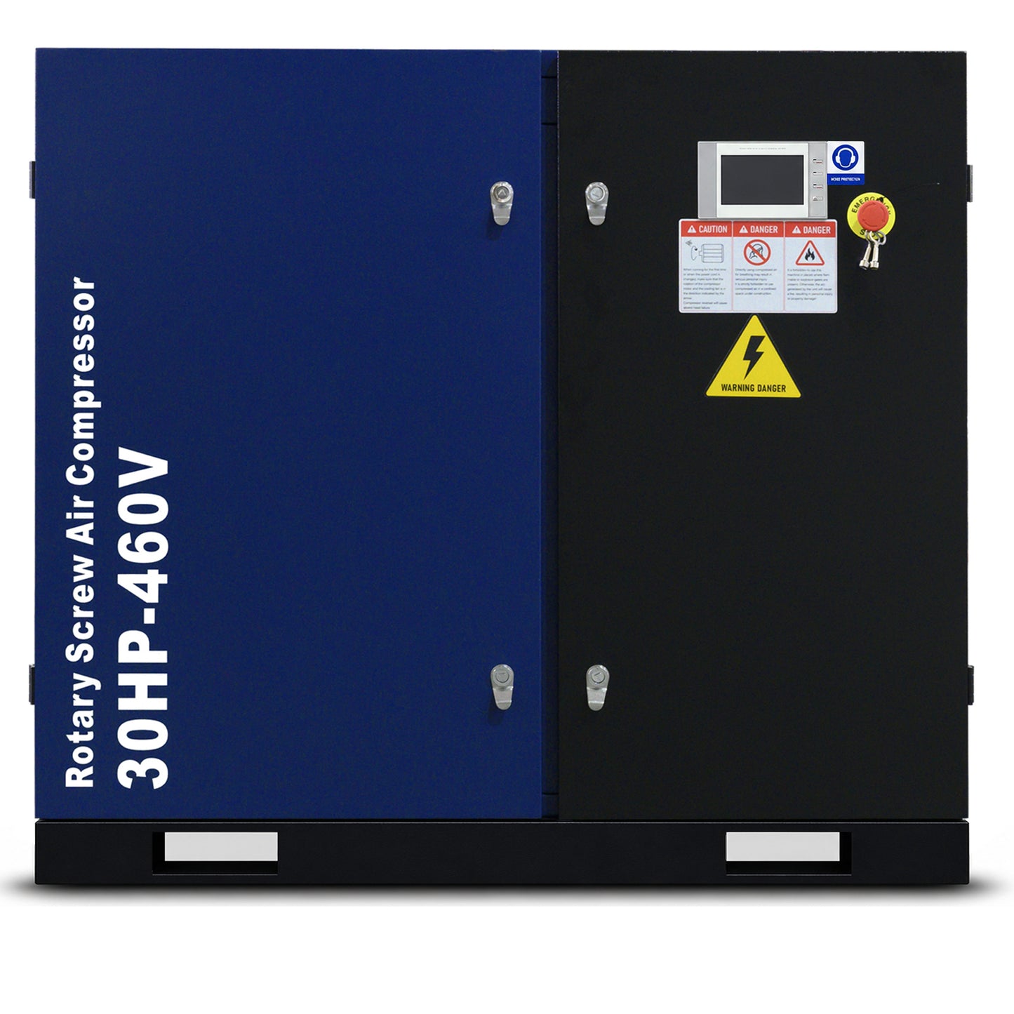 30HP Rotary Screw Air Compressor, 123CFM, 125PSI, 460V 3PHASE 60HZ, Fixed Speed Compressor, Industrial-Grade, Heavy Duty Air Compressed System