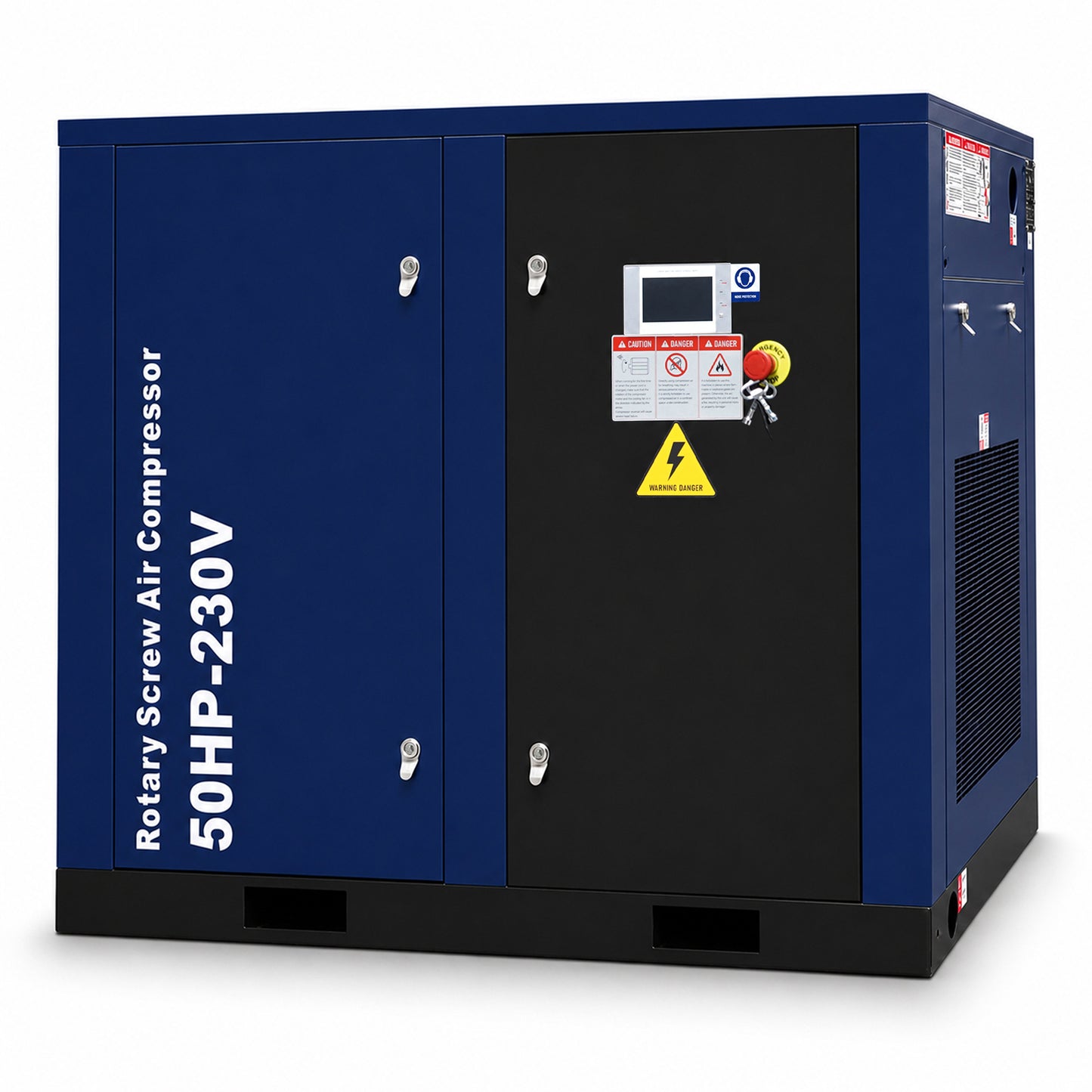 50HP Rotary Screw Air Compressor, 219CFM, 125PSI, 230V 3PHASE 60HZ, Fixed Speed Compressor, Industrial-Grade, Heavy Duty Air Compressed System