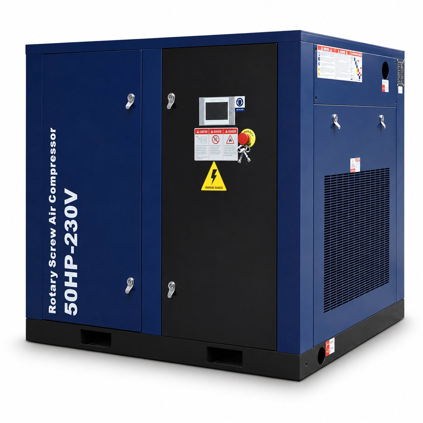 50HP Rotary Screw Air Compressor, 219CFM, 125PSI, 230V 3PHASE 60HZ, Fixed Speed Compressor, Industrial-Grade, Heavy Duty Air Compressed System