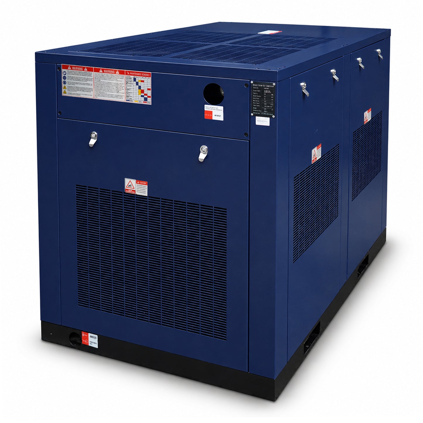 50HP Rotary Screw Air Compressor, 219CFM, 125PSI, 230V 3PHASE 60HZ, Fixed Speed Compressor, Industrial-Grade, Heavy Duty Air Compressed System