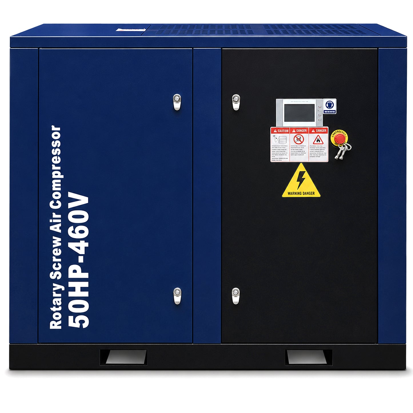 50HP Rotary Screw Air Compressor, 219CFM, 125PSI, 460V 3PHASE 60HZ, Fixed Speed Compressor, Industrial-Grade, Heavy Duty Air Compressed System