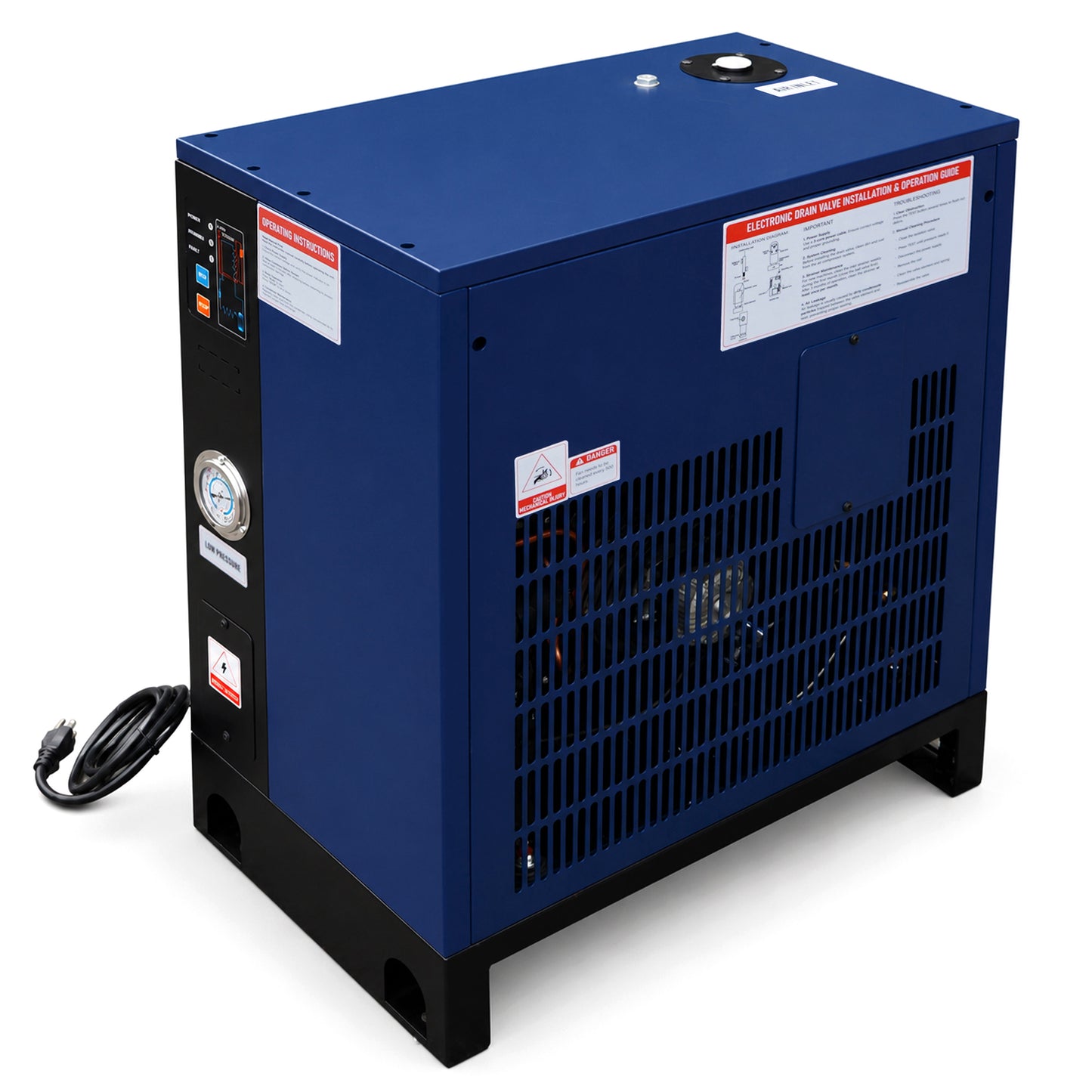 63CFM Refrigerated Air Dryer for 10HP & 15HP Air Compressors, 1PHASE 115V, Refrigerated Air Compressor Dryer, Compressed Air Systems, Industrial Refrigerated Compressed Air Dryer