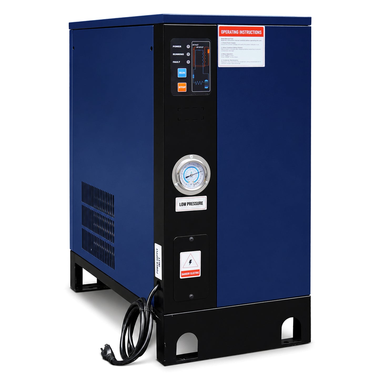 63CFM Refrigerated Air Dryer for 10HP & 15HP Air Compressors, 1PHASE 115V, Refrigerated Air Compressor Dryer, Compressed Air Systems, Industrial Refrigerated Compressed Air Dryer