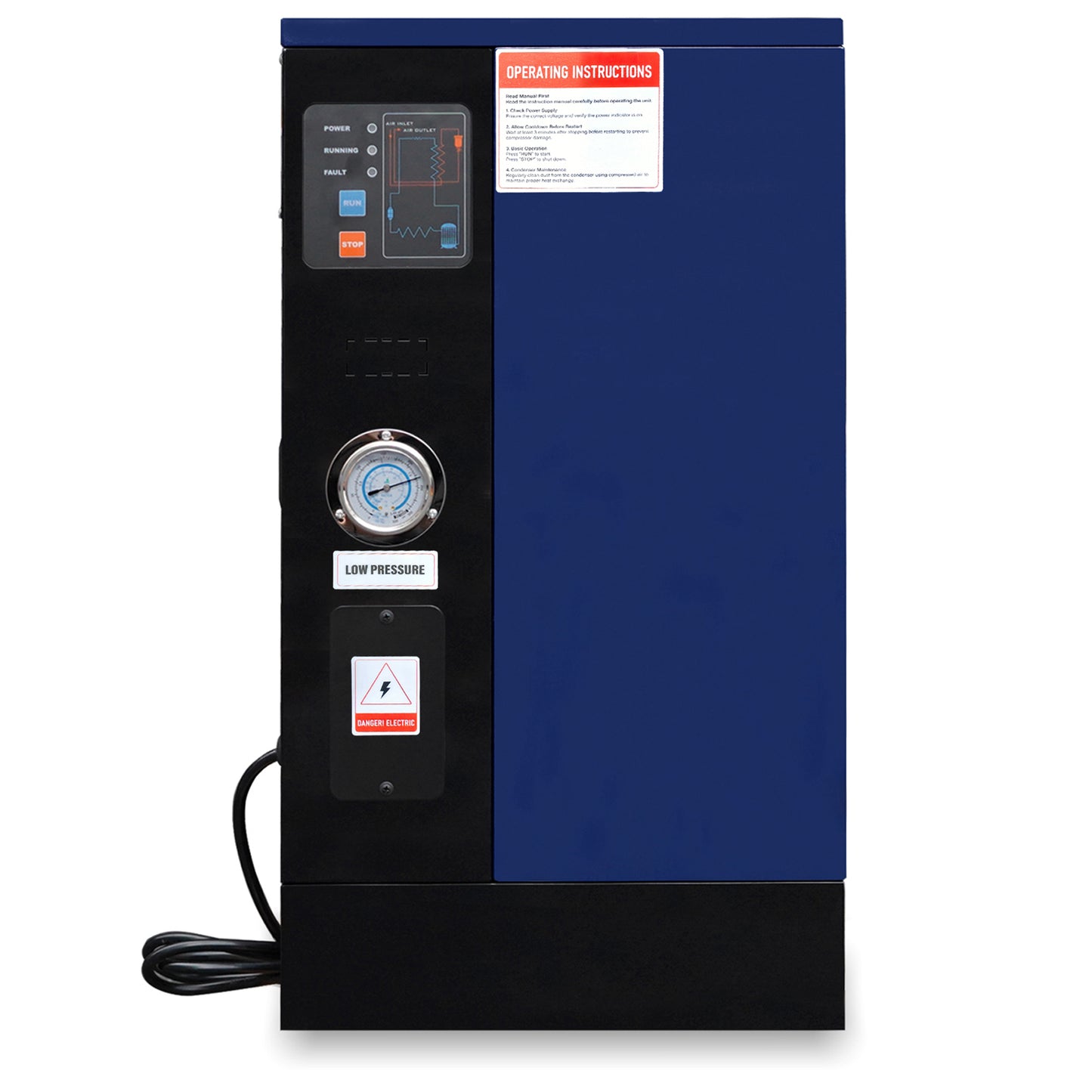 134CFM Refrigerated Air Dryer for 15HP & 20HP & 30HP Air Compressors, 1PHASE 115V, Refrigerated Air Compressor Dryer, Compressed Air Systems, Industrial Refrigerated Compressed Air Dryer