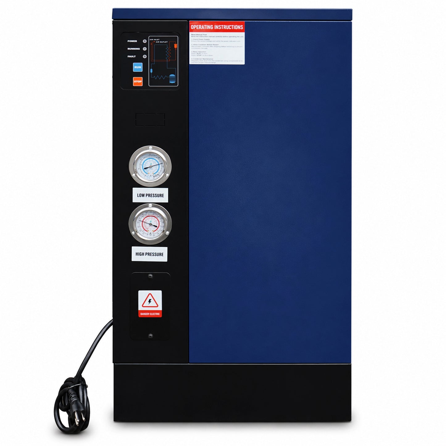 240CFM Refrigerated Air Dryer for 50HP Air Compressors, 1 PHASE 115V, Refrigerated Air Compressor Dryer, Compressed Air Systems, Industrial Refrigerated Compressed Air Dryer