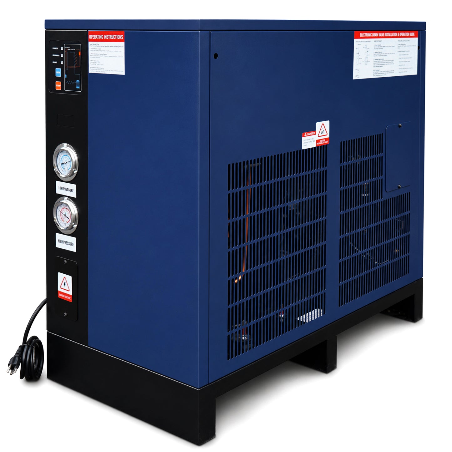 240CFM Refrigerated Air Dryer for 50HP Air Compressors, 1 PHASE 115V, Refrigerated Air Compressor Dryer, Compressed Air Systems, Industrial Refrigerated Compressed Air Dryer