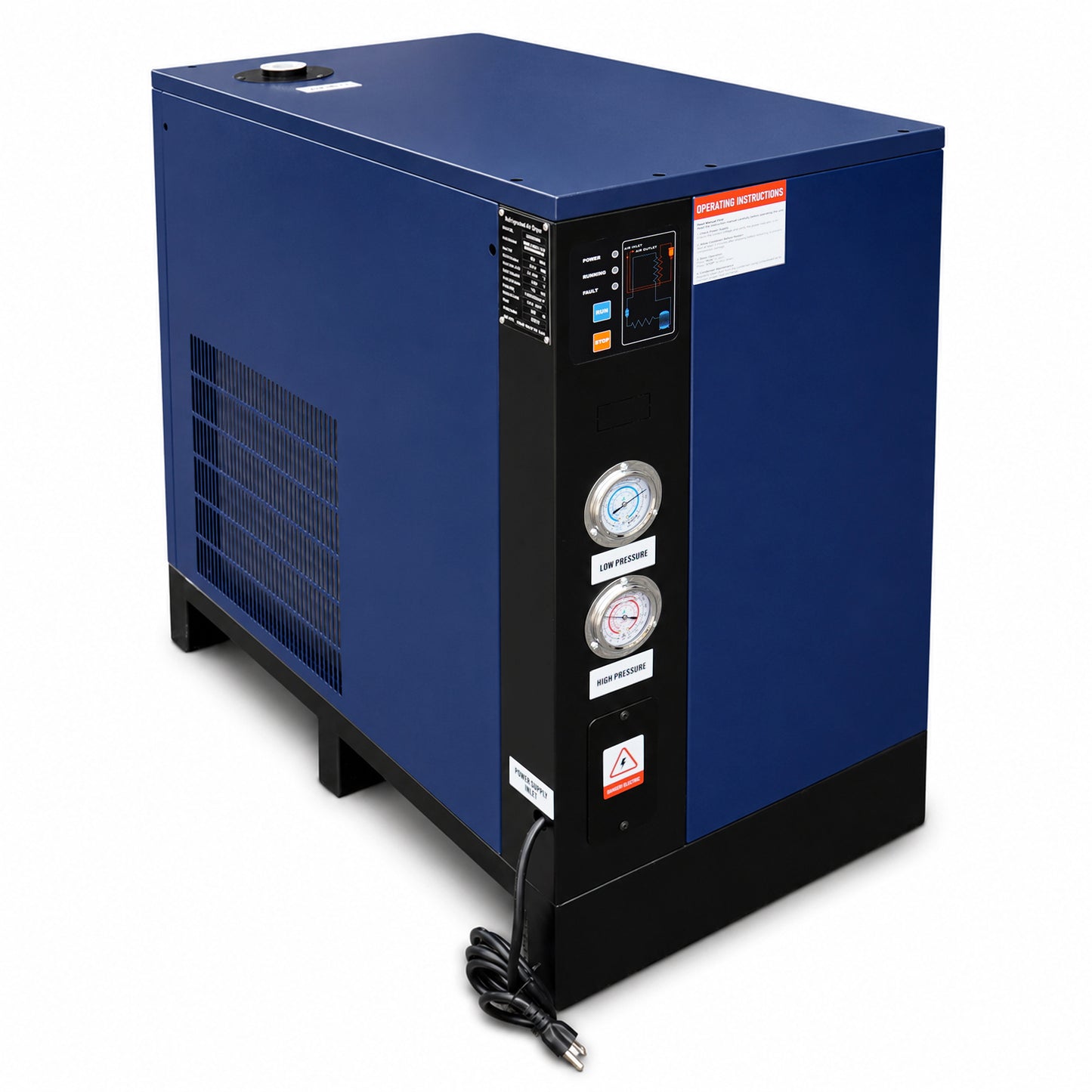 240CFM Refrigerated Air Dryer for 50HP Air Compressors, 1 PHASE 115V, Refrigerated Air Compressor Dryer, Compressed Air Systems, Industrial Refrigerated Compressed Air Dryer
