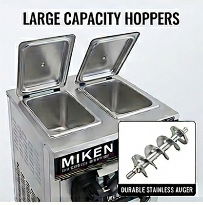 High Efficiency Desktop Soft Serve Machine, 3 Flavors, Stainless Steel for Cafes & Restaurants