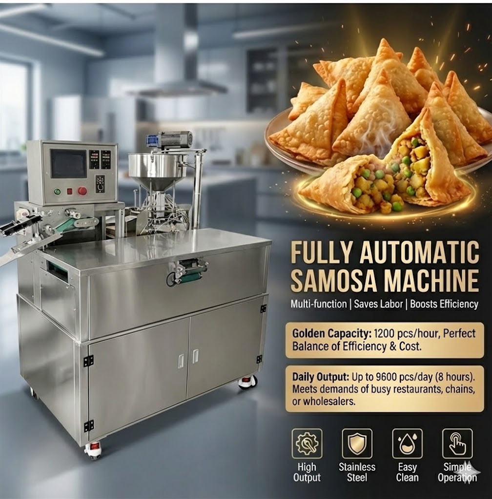 Full automatic samosa making machine samosa folding curry puff maker machine